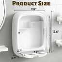 Bathroom Wall Organizer for Vanity, Wall Mount Dustproof Cosmetics Makeup Storage Holder with Drawer, Multifunctional Hair Accessories Skincare Storage Box for Bathroom