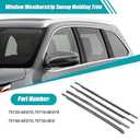 Priprilod Chrome Window Weatherstrip Sweep Molding Trim Compatible with Toyota Highlander 2014 2015 2016 2017 2018 2019 Replace 75720-0E070 75710-0E070 75740-0E070 75730-0E070