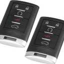 X AUTOHAUX 2pcs 315MHz OUC6000066 Replacement Keyless Entry Remote Car Key Fob for Cadillac CTS 2008-2013 DTS 2008-2011 20998256 20998254 20998255 5 Key Button