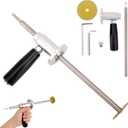2 x PVC Inside Pipe Cutter, Including Diamond Grit Wheel & Handle 1-1/2" to 8" Adjustable Pipe Diameter 7" Cutting Depth 1/4" Hex Shank for Impact Drivers & Drills