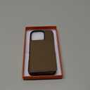 SHIELDON Wallet Case for iPhone 16 Pro 6.3", Genuine Leather Non-Detachable Magnetic RFID Blocking Card Wallet with 6 Card Slots, Slim Shockproof Cover Compatible with iPhone 16 Pro - Pebbled Khaki