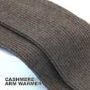 Winter Fingerless Long Gloves for Women Cashmere Blended Knitted Arm Warmers Super Soft Black Arm Sleeves