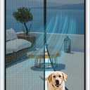 MAGZO Upgraded Thicker 250g/m Magnetic Screen Door Fit Door Size 32 x 80 Inch, Mesh Size 34" x 81", Reinforced Heavy Duty Windproof Net Screen with Magnet for Front/Back/Sliding/Patio