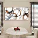 Large Wall Art - Framed Canvas Wall Art Abstract Wall Decor for Living Room - Modern Minimalist Style Artwork Decorations Wooden Frames for Canvas Paintings 29 x 58IN