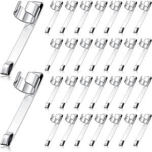 Metal Pencil Clips Slide on Pencil Pocket Clips Snap in, Pencil Holder Clip Metal Hangable Portable Pencil Clips, 60 Pcs
