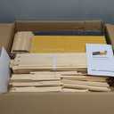 MayBee 10 Frame Screened Bottom Board Beehive Dipped in 100% Beeswax, Bee Hives Kit Includes 1 Deep Boxes & 1 Medium Box with Beehive Frames and Wax Foundations. Preferred for Summer