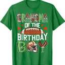 Grandma Of The Birthday Boy Game Day Football T-Shirt, S