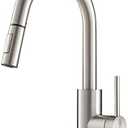 Kraus Oletto Spot Free Stainless Steel Dual Function Kitchen Faucets with Pull Down Sprayer, KPF-2620SFS