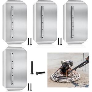 4 Pcs Trowel Blades 8" x 14" Stainless Steel Combination Blade Fits 34-36" Machines for Concrete Masonry Refinishing