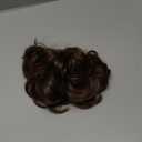 CJL HAIR Large Messy Bun Hair Piece Wavy Curly Scrunchies Synthetic Chignon Ponytail Hair Extensions Thick Updo Hairpieces for Women Medium Brown