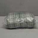 Madison Park Anaheim Cabin Plaid Curtain Window, Thermal Insulated Fleece Lining, Living Room Decor Room Darkening Drape for Bedroom, 1-Single Panel Pack, 50" x 84" Faux Leather Tab, Green