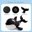 MorisMos 51Inch Giant Orca Stuffed Animal, Big Realistic Stuffed Orca Plush Toy, Large Soft Killer Whale Stuffed Animal Toy Sea Animal Gift for Kids Girls Boys Birthday Christmas