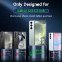 OWKEY for Galaxy S24|S25 Case 6.2'',Magnetic Samsung Galaxy S24/S25 Case for Magsafe with Tempered Glass Screen Protector, [Shockproof Military] Translucent Back Slim Bumper Cover S24 S25 Case, Blue