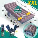XXL Camping Cot with Mattress Oversize 32" Width Folding Cot Heavy Duty Comfortable Cots for Sleeping Guest Bed with Carry Bag Portable Easy to Set-up for Home Travel Outdoor 79" x 32" x 18"