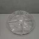 Chef's Star 16" Food Tray with Ice Compartment & Lid - 8 Section with Dip Holder Clear Acrylic Chilled Bowl for Lunch, Picnics & Parties