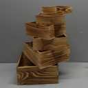 Wood Crates For Display,Rustic Crate Storage Decorative Boxes Set of 6.