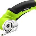 Cordless Electric Scissors, 4.2V Cardboard Cutter Tool for Cardboard Carpet Leather Packages Plastic with Rechargeable Battery Green