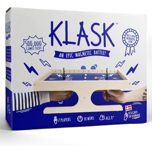 KLASK: The Magnetic Award-Winning Party Game of Skill - for Kids and Adults of All Ages Thats Half Foosball, Half Air Hockey
