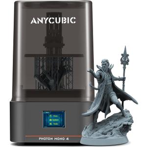 ANYCUBIC 10K Resin 3D Printer, Photon Mono 4 LCD 3D Printer with 7-inch Mono Screen, Upgraded LighTurbo Matrix and Printing Platform, Printing Size of 6.04''x3.42''x6.49''