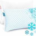 Nestl Cooling Pillow for Sleeping 2 Pack, Luxury Shredded Memory Foam Pillows Queen Size Set of 2, Adjustable Cold Gel Pillows for Hot Sleepers Supportive Cool Pillow for Side Back Stomach Sleepers