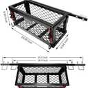 Heavy Duty Tractor Tool Box Universal-Fitting Tractor Tool Tray Accessories with 24x10x10in Tractor Basket Attachment - Fit for John Deere/Kubota Tractors