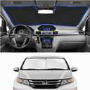 Custom Fit Windshield Sun Shade for Honda Odyssey 2011-2017 | Custom Fit Windshield Cover, Blocks UV Rays, Double-Layer Heat Shield, Durable Frame, Easy Fold & Storage