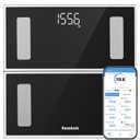 Homebuds Smart Bathroom Scale for Body Weight, High Precision in 0.1lb Assured by Weight Scale Professional Factory SINCE 2001, App Sync 13 Body Composition Including BMI and Body Fat, 400lb LED Black