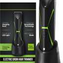 Electric Body Hair Trimmer for Men: Manscape Ball Trimmer Waterproof Pubic Hair Groomer Cordless Rechargeable Groin Shaver Replaceable Blade Clipper Wet/Dry Hygiene Razor Portable Body Grooming Travel (Black)