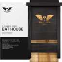 Complete Outdoor Bat House & Box - Single-Chamber - Deters Mosquitoes - No Interior Paint - Easy to Hang