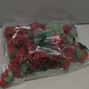 AmyHomie Artificial Flower Dark Red Rose 25pcs Real Looking Fake Roses w/Stem for DIY Wedding Bouquets Centerpieces Arrangements Party Baby Shower Valentines Day Christmas Tree Decorations