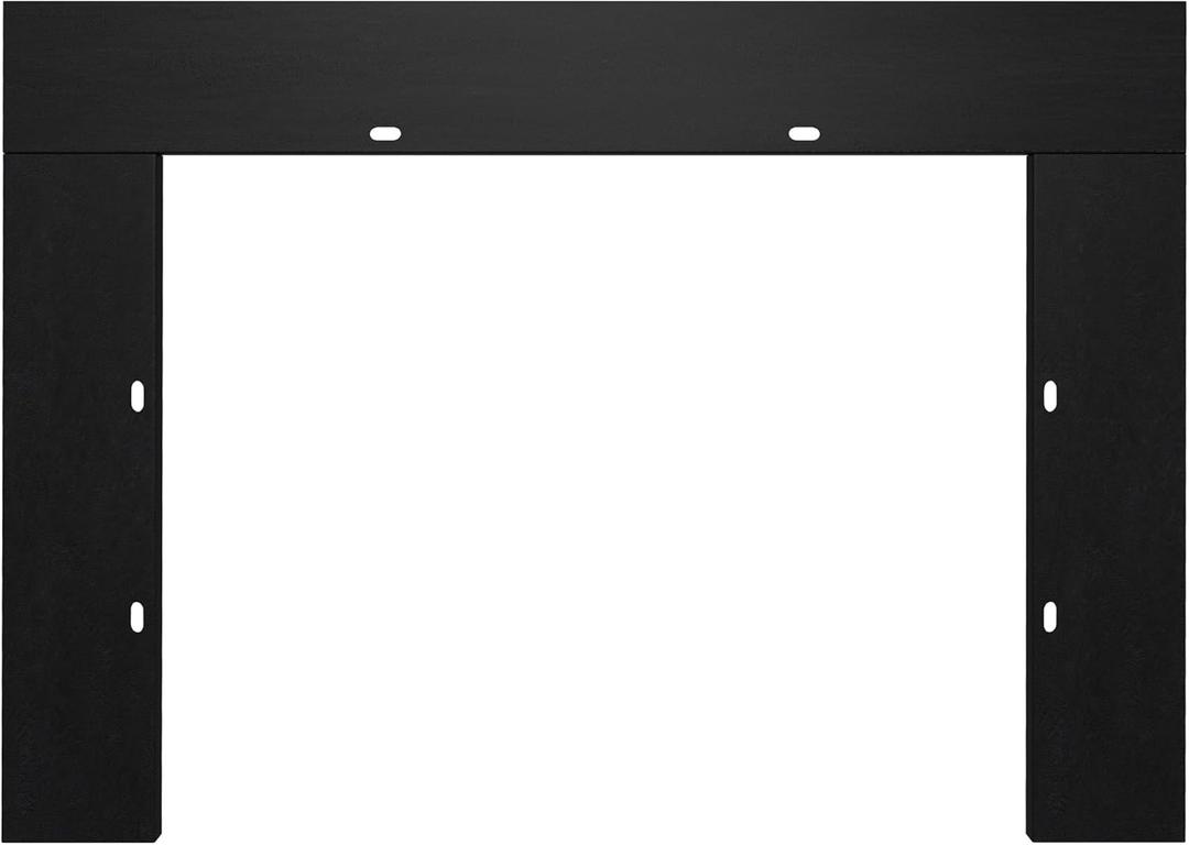 Electric Fireplace Trim Kit for 36inch Fireplace Electric Inserts, Metal Construction Plates, Black-B09R1X2S59
