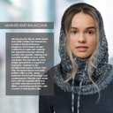 Nicole Miller Winter Balaclava Hood Scarf Ski Mask for Women, Face Cover Neck Gaiter Scarf for Cold Weather (Black/White)