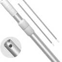 POOLPURE Pool Pole Telescopic, 8FT Aluminum Lightweigh Swimming Pool Pole, Adjustable Length 4 to 8 Feet for Skimmer Nets, Hook, Vacuum Heads and Brushes, Strong Grip & Twist Lock