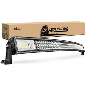 Nilight - 18015C-A LED Light Bar, 52Inch, 783W, 78000LM, Curved Triple Row Flood Spot Combo Beam Off Road Driving Lights for Boat, Trucks