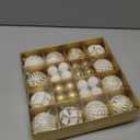 44PCS Christmas Ball Ornaments Set Xmas Tree Decoration Balls 2025 Shatterproof Hanging Colored for Party Wedding Home Party Outdoor Indoor White & Golden