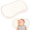 Jack & Jill & Baby Ultra-Flat Baby Comfort Support Pad 100% Muslin Cotton | Flat, Pad-Like Design | Breathable & Washable (Dreamy Dots)