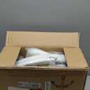 White Square Swivel Stool with Wheel for Work SPA Shop Massage Height-Adjustable and Cost-Effective Rolling Stool Chair with Back