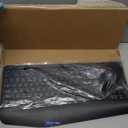 Wireless Keyboard and Mouse Combo - Full-Sized Ergonomic Keyboard with Wrist Rest, Phone Holder, Sleep Mode, Silent 2.4GHz Cordless Keyboard Mouse Combo for Computer, Laptop, PC, Mac, Windows -Trueque