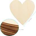 NINGWAAN 100 PCS 3 Inch Wooden Heart Circles, Unfinished Wood Pieces, Heart Shaped Wooden Discs for DIY Crafts Projects, Wedding, Valentine