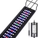 SEAOURA Aquarium Light with Temp Alarm, 36-42in Full Spectrum LED Lights, 24/7 Programmable with Power Off Memory, WRGB Custom, 20 Level Dimmable Brightness for Freshwater Fish Tanks