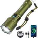 Jowbeam Tactical Flashlight High Lumens, 5000mAh USB-C Rechargeable, 3000lm Bright Flashlights 5000 FT Beam, 5 Modes, Zoomable, 7-32H Runtime, with Ignition Lens, for Camping, Hiking, Emergencies