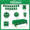 Graduation Party Supplies Gatherfun Graduation Party Dinnerware Set Green Disposable Paper Plates Napkins Cups Tablecloth Banner for Congrats Grad Party Decorations, Serve 25