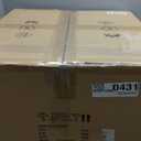 TOCHIC Modern Boho Dining Room Chandelier,Coastal Bedroom Chandeliers with Wood Coconut Shell,Natural White Round Chandelier for Living Room,Entryway,Closet,Beach Kitchen Island Lighting Fixtures,27"W