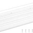Yaocom 1 Pack U Shape Screw on Under Door Seal 48 Inch Aluminum and Rubber Door Threshold Extension with Draft Stopper for Home Prevents Hot, Cold Air, Dust, Insects, Suitable for 1-3/4 Inch, White