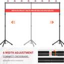 10x10 FT Backdrop Stand for Parties, Adjustable Photo Backdrop Stand Kit with Carrying Bag, Portable Background Stand Backdrop for Wedding, Photoshoot, and Photo Studio
