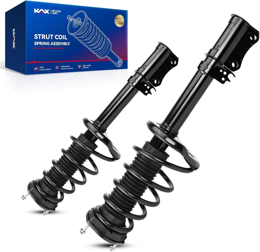 KAX Quick Rear Struts for Toyota 2001 2002 2003 Highlander FWD Rear Shocks Quick Struts Complete Assembly with Coil Spring Set of 2, Replace 171496 171497