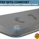 ComfiLife Anti Fatigue Floor Mat 3/4 Inch Thick Kitchen Mats for Floor, Standing Desk Mat, Kitchen Rug Comfort at Home, Office Durable Stain Resistant Non-Slip Bottom (20" x 39", Charcoal)