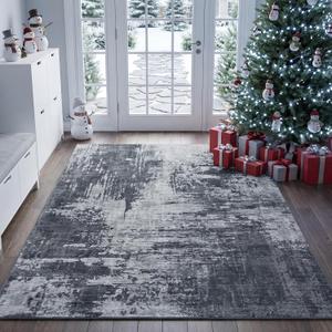 Merelax 3x5 Washable Entryway Area Rug, Grey Small Area Rugs for Living Room Bedroom Kitchen, Boho Abstract Office Rug, Soft Modern Non Slip Low Pile Carpet for Dining Room Kids Room, Gray