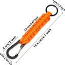 2 Pieces Carabiner Keychain Hook Paracord Keychain with Carabiner Heavy Duty Keychain Lanyard for Backpack Outdoors