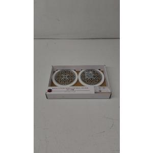 Metal & Wood Medallion Wall Hooks 6.374"x9.125"x1.175"